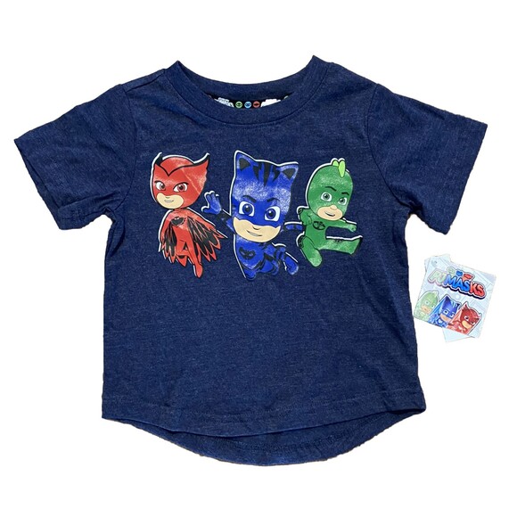 PJ Masks 3T T-shirt Short Sleeve NWT Owlette Catboy Gecko Blue Red Green - Picture 1 of 2
